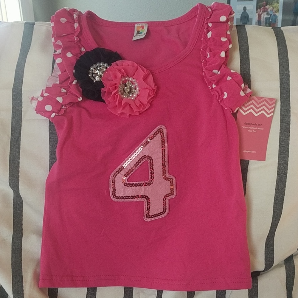 BOUTIQUE Girls Birthday Top